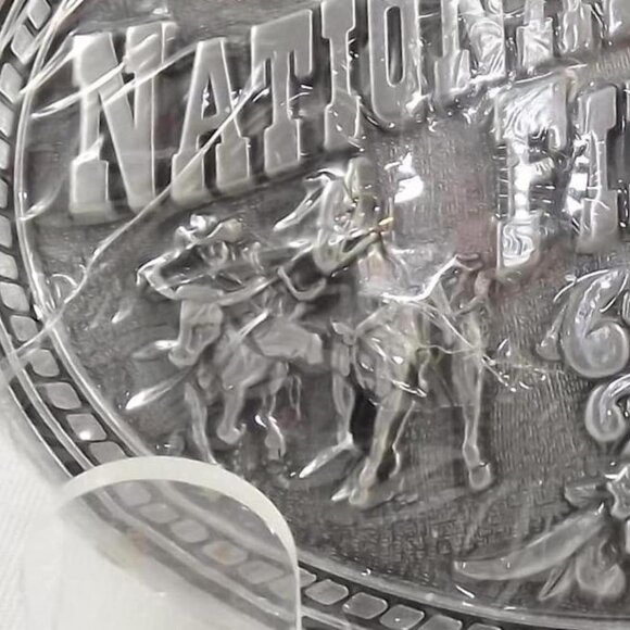 National Finals Rodeo 1995 HESSTON New Old Stock Belt Buckle - Picture 7 of 10